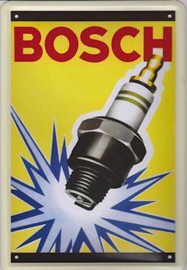 Bosch reclame Bougie Metalen reclamebord Wandbord 30x20 cm