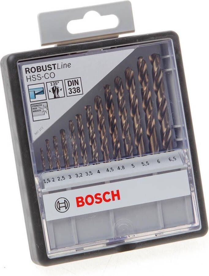 Bosch robustline metaalborenset HSS-CO SET 1.5-6.5MM 13 delige set