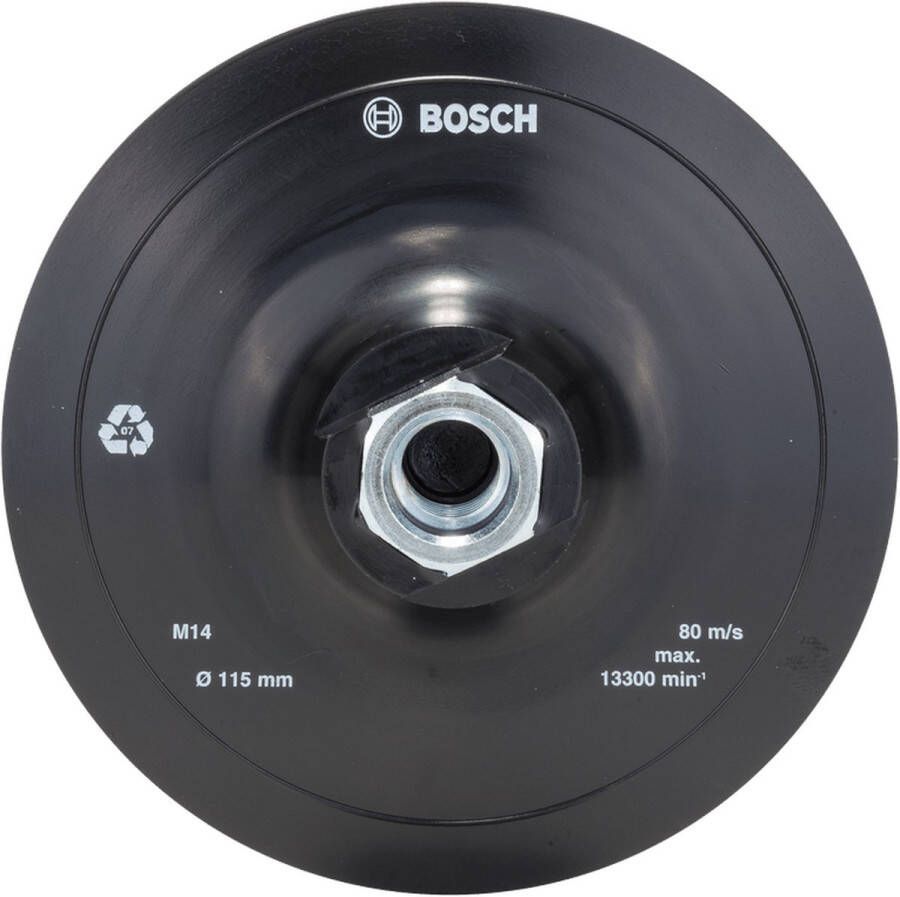 Bosch Rubberen schuurblad voor haakse slijpers Haaklus bevestigingssysteem 115 mm
