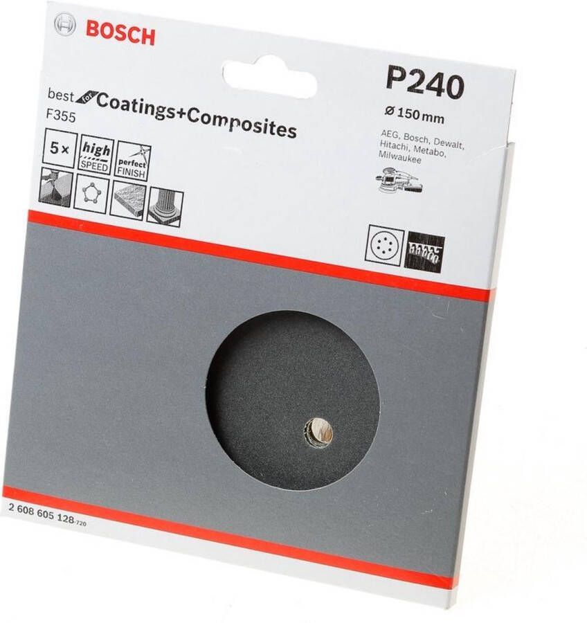 Bosch Schuurpapier EX BS 150MM K240 5