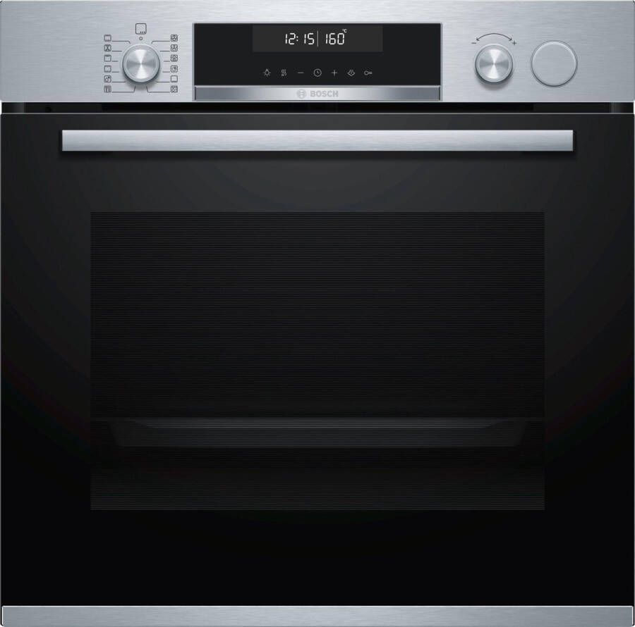 Bosch Vier variosteam Ecoclean gebouwd -in HRA558Bs1 Vlucht: 71L 10 kookmodi L59.4xP54.8xH59.5cm roestvrij