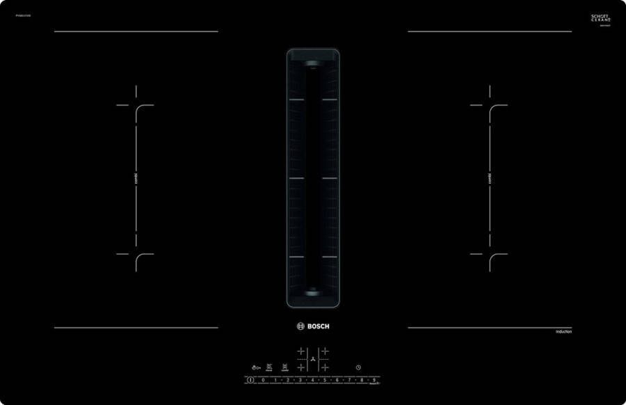 Bosch Serie 6 PVQ811F15E kookplaat Zwart Ingebouwd 80 cm Inductiekookplaat zones 4 zone(s)