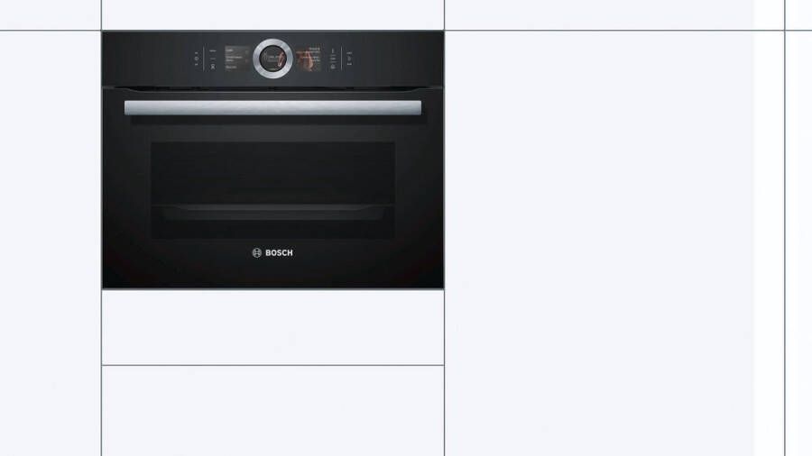 Bosch Serie 8 CSG656RB7 oven Elektrische oven 47 l Zwart A+