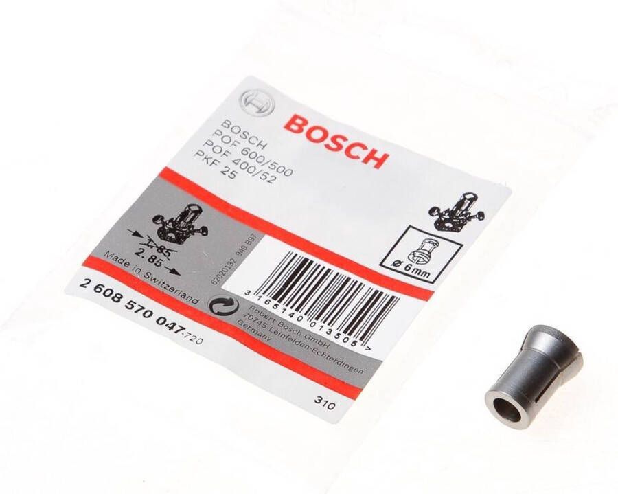 Bosch Spantang voor freesmachine 6 mm Zonder spanmoer