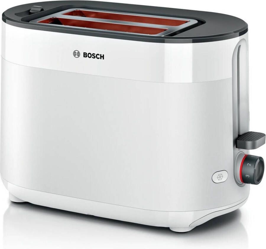 Bosch Broodrooster TAT2M121 MyMoment Wit 2 sneetjes Automatische broodcentrering