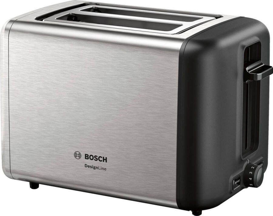 Bosch TAT3P420 broodrooster 2 snede(n) 970 W Zwart Roestvrijstaal