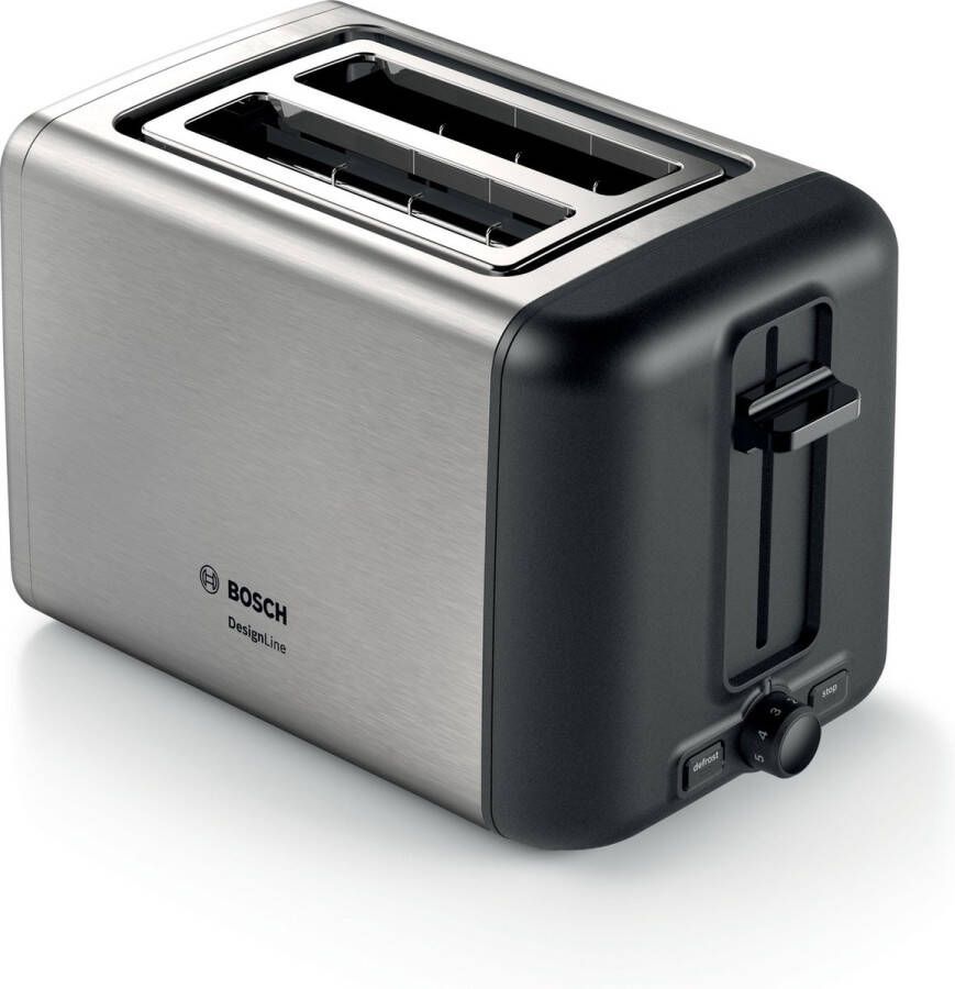 Bosch TAT3P420DE broodrooster 2 snede(n) 970 W Zwart Zilver