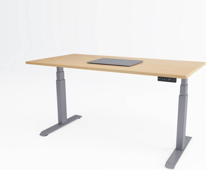 Bosch Tri-desk Premium | Elektrisch zit-sta bureau | Aluminium onderstel | Ahorn blad | 120 x 80 cm