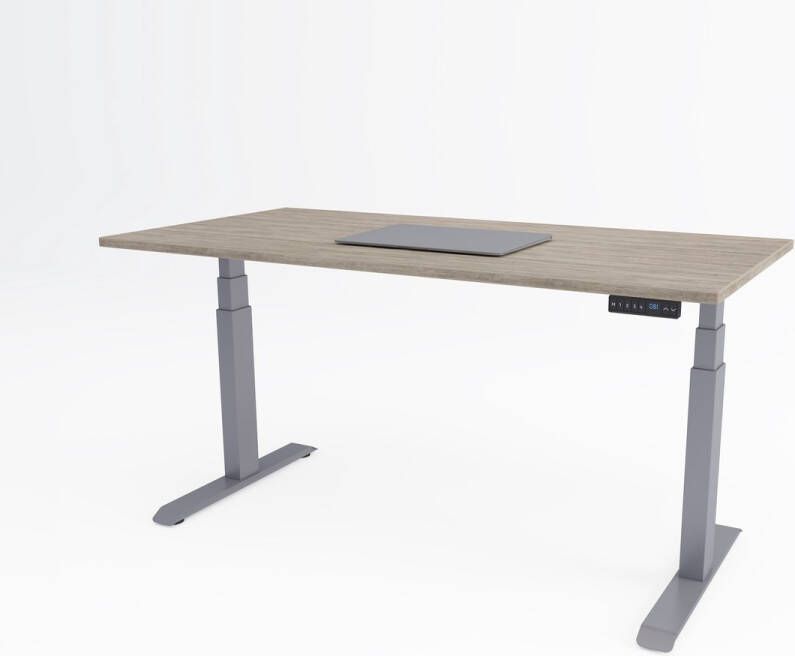 Bosch Tri-desk Premium | Elektrisch zit-sta bureau | Aluminium onderstel | Delano eiken blad | 200 x 80 cm