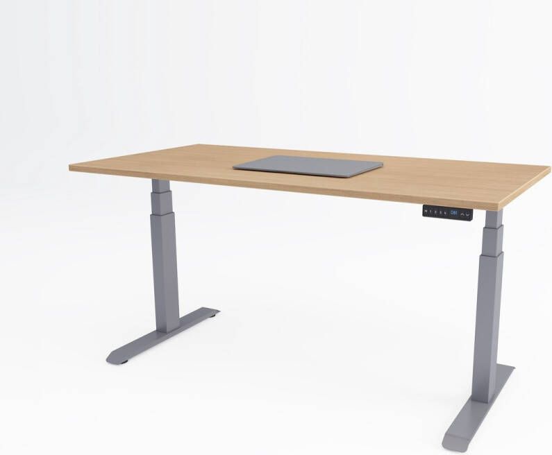 Bosch Tri-desk Premium | Elektrisch zit-sta bureau | Aluminium onderstel | Havana blad | 200 x 80 cm
