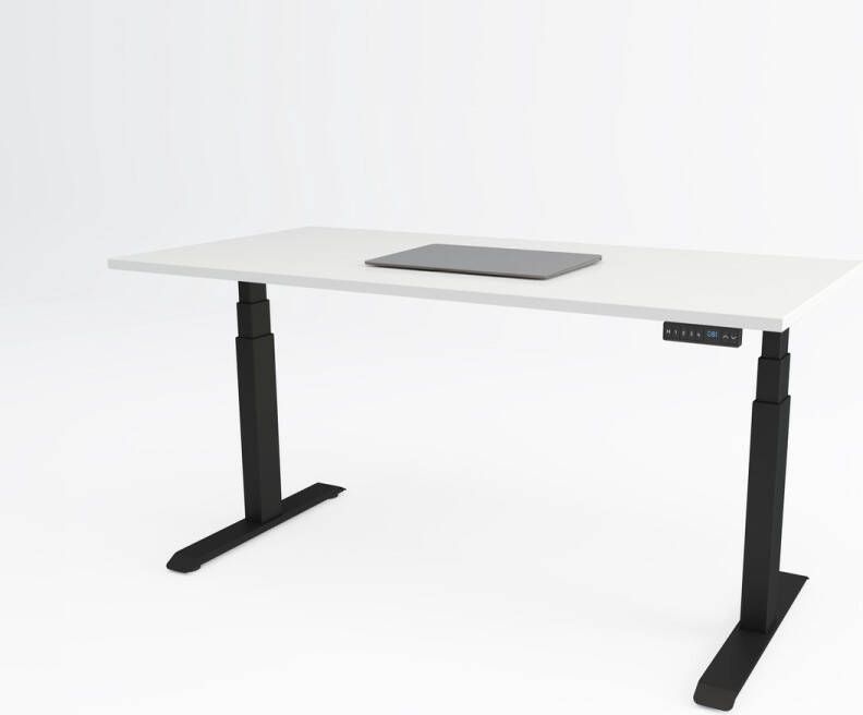Bosch Tri-desk Premium | Elektrisch zit-sta bureau | Zwart onderstel | Wit blad | 200 x 80 cm