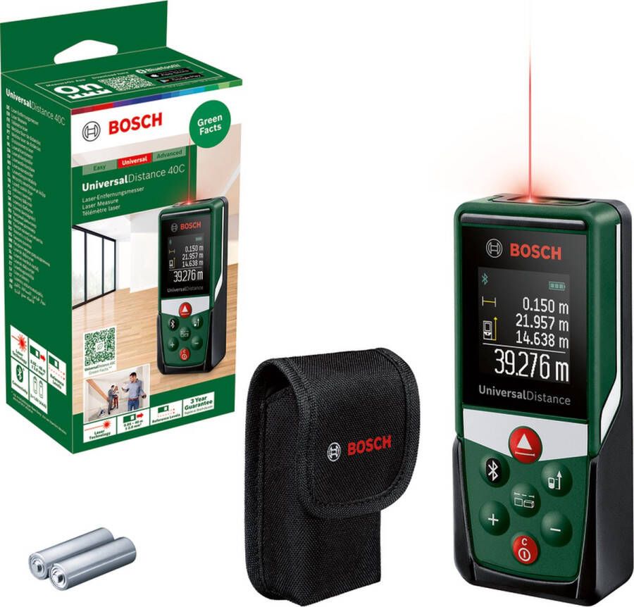 Bosch UniversalDistance 40C Afstandmeter Inclusief Batterijen en opbergetui