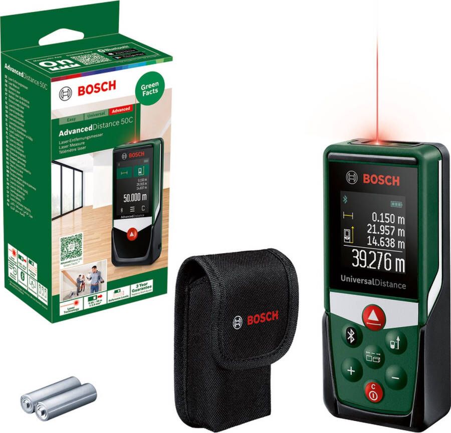 Bosch UniversalDistance 50C Laserafstandmeter Inclusief Batterijen en opbergetui