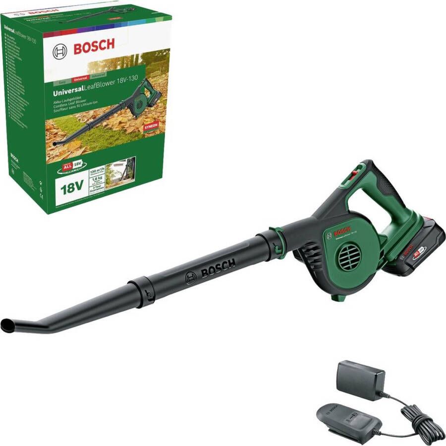 Bosch UniversalLeafBlower 18V-130 Bladblazer Inclusief 18 V Li-Ion Accu (2.5 Ah) – Oplader