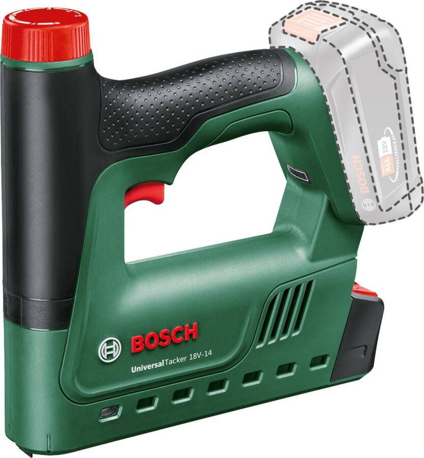 Bosch UniversalTacker 18V-14 Accu tacker Zonder 18 V accu en lader Incl. 1000 nietjes