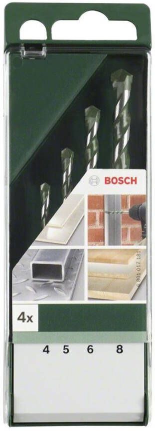 Bosch Universele boren 4-delige set 4 0x75; 5 0x85; 6 0x100; 8 0x120