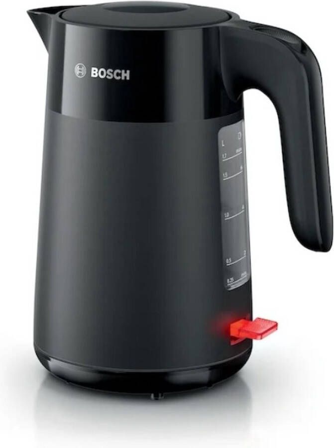 Bosch Waterkoker TWK2M163 MyMoment Matzwart kopjesindicator waterniveau zichtbaar op handvat