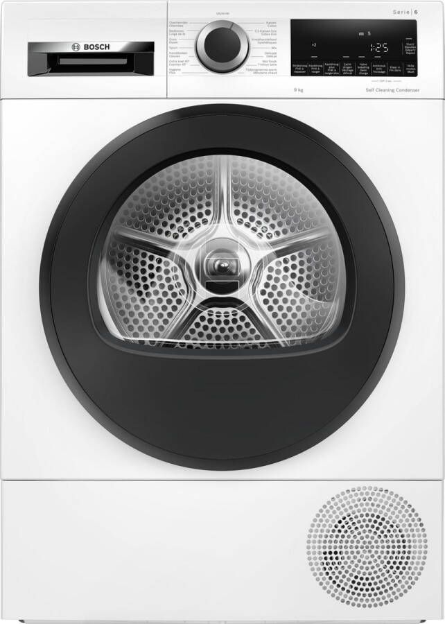 Bosch WQG245D1FG Serie 6 Wasdroger Warmtepompdroger NL FR display Energielabel A+++