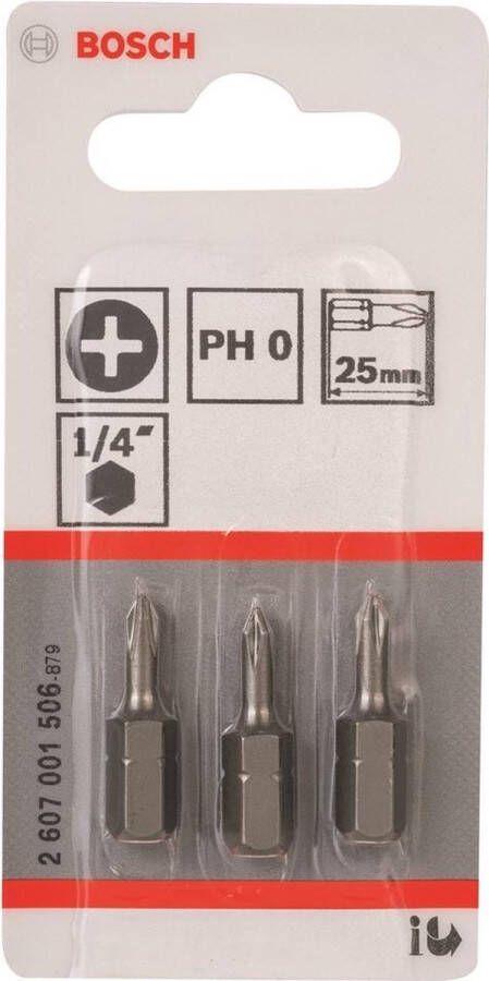 Bosch Philips-bit Extra-hard Ph0 X 25mm (3 St.)