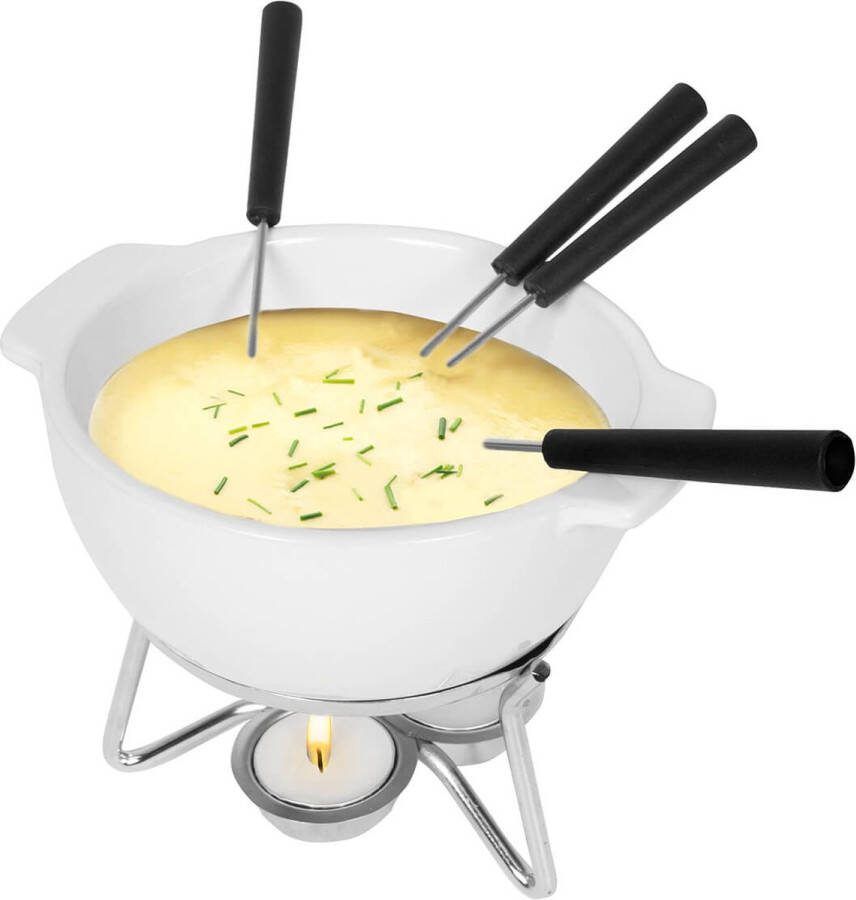 Boska Kaasfondueset Party Magnetron bestendig Keramiek Wit 750 ml