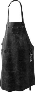 Boska Mr. Smith Leren Barbecueschort Voorvak Verstelbare Band Zwart 85 5x64 cm