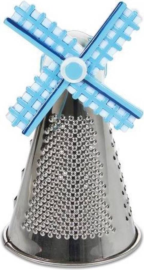 Boska Tafelrasp Windmolen Mini Delfts Blauw Kaasrasp met 3 Snijvlakken Blauw