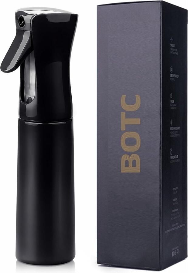 BOTC Mist Spray Bottle Waterspuit Mist Verstuiver Plantenspuit 300ML Zwart