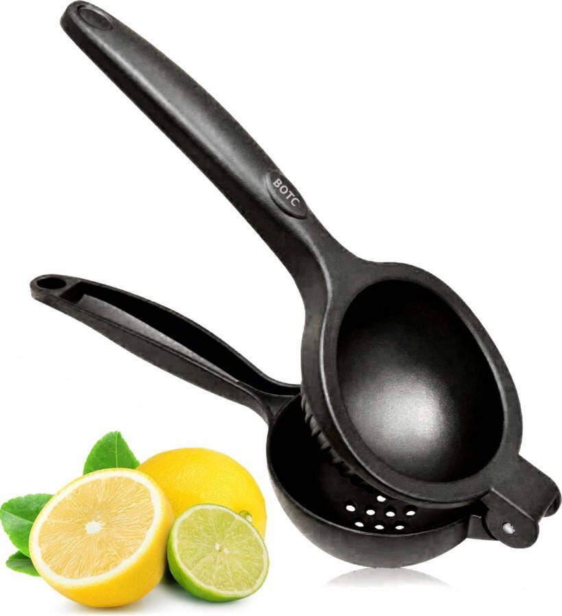 BOTC Citroenpers Large Limoenpers Handcitruspers Citrusknijper Handpers Fruitpers Zwart