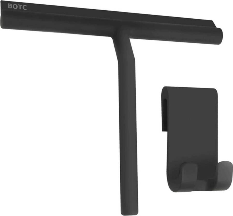 BOTC Douchewisser raamwisser Silicone 21cm x 16cm Badkamer Accessoires -Zwart