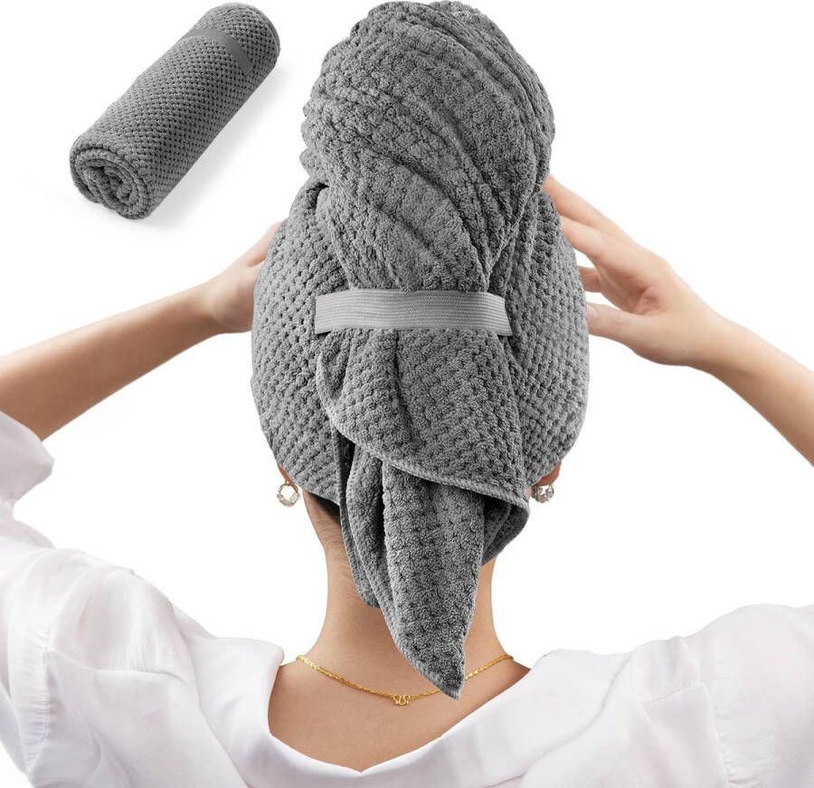 BOTC Haarhanddoek Snel Drogend 1 Stuk Hair Towel 60x100CM Haarhanddoek Microvezel