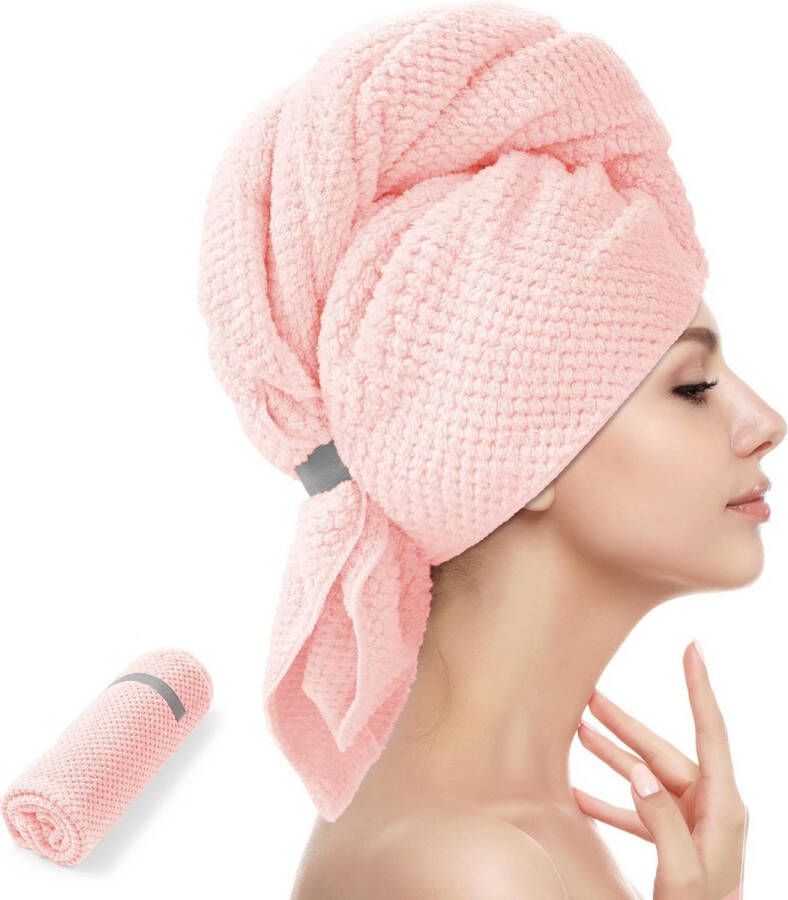 BOTC Haarhanddoek Snel Drogend Hair Towel 60x100CM Haarhanddoek Microvezel 1 stuk Grijs