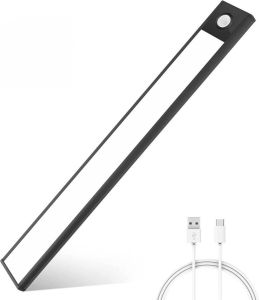 BOTC Kastverlichting LED met bewegingssensor 80cm USB oplaadbaar & draadloos & magnetisch Warm Wit Licht