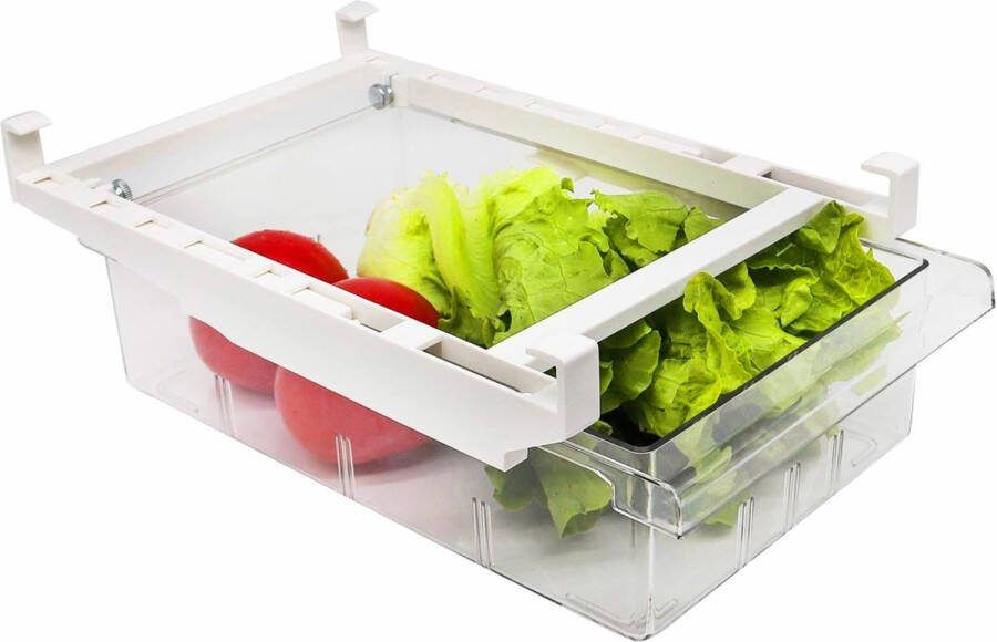 BOTC Koelkast Organizer Opbergbox Lade Organizer Keuken Organizers Extra Lade in Koelkast Bakjes 1 Stuk Transparant