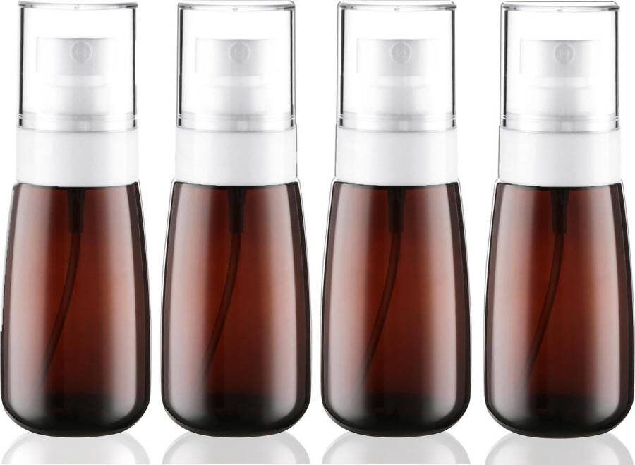 BOTC Parfum Flesjes Reisflesjes met Etui Navulbaar 60ml 4 stuks Reisflacons reisaccessoires Zwart