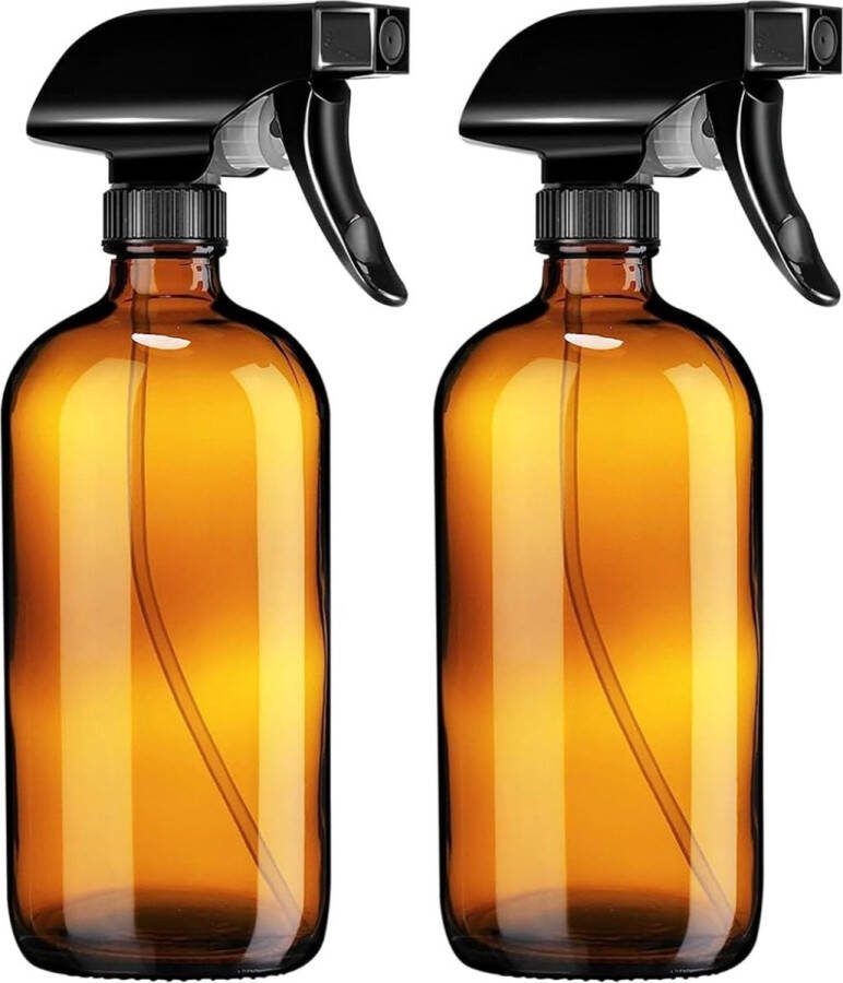 BOTC Plantenspuit Glas 1 set van 2 stuks Plantenspuit binnen Bruin Amber Glas