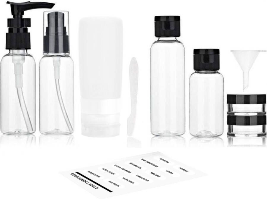 BOTC Reisflesjes met Etui 11-Delig Reisflacons reisaccessoires