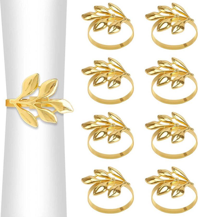 BOTC Servetringen Set van 6 Gouden servetringen Triangle voor Bruiloft Banket Jubileum Feest Verjaardag Festival