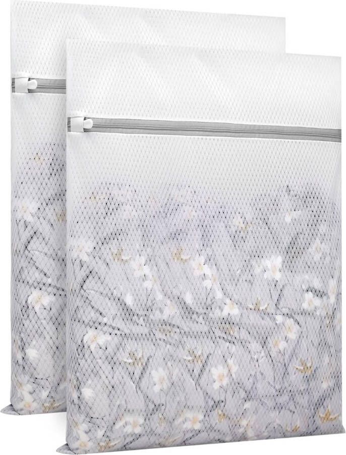 BOTC Waszakken 60x90cm Waszak Groot 1 Set van 2 Bescherm je Wasgoed en Wasmachine Wit