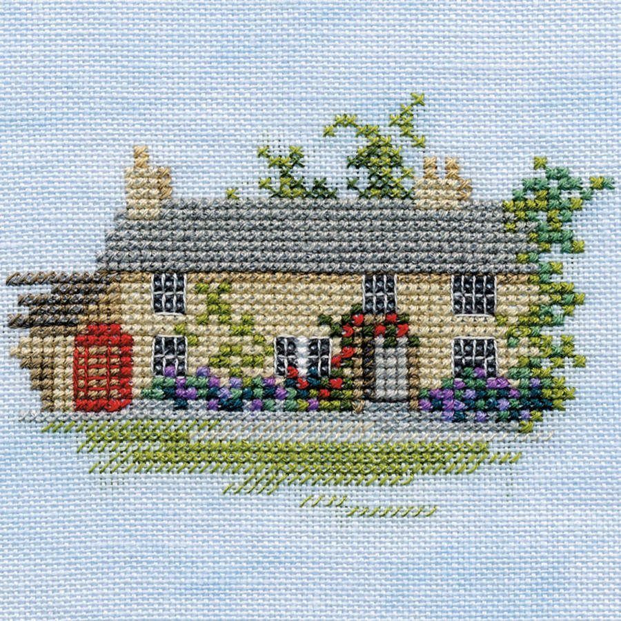 Bothy Threads borduurpakket rose cottage MIN5 telpatroon