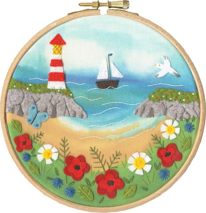 Bothy Threads Vilt borduurpakket Bothy Designs Poppy Cove