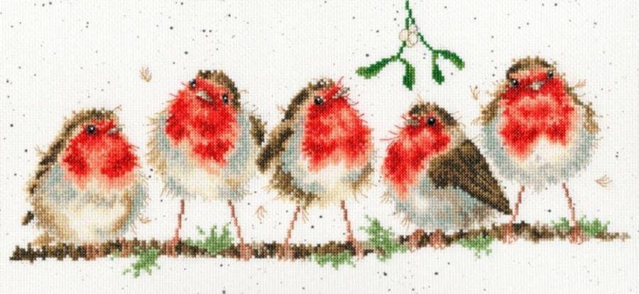 Bothy Threads Rockin Robins Borduurpakket Wrendale Designs by Hannah Dale XHD69