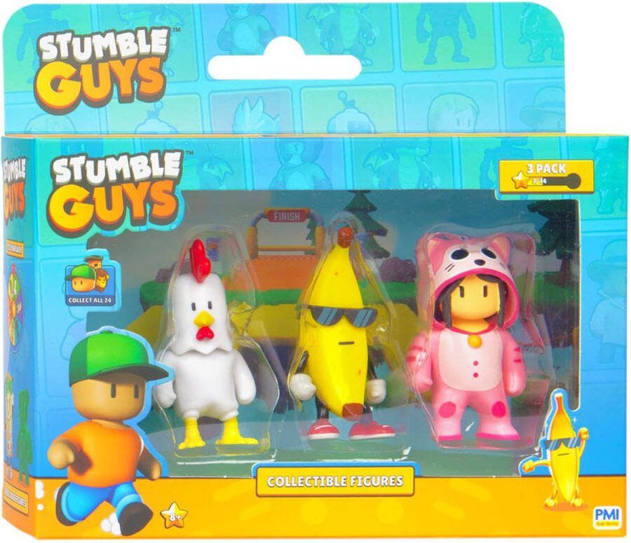 BOTI Stumble Guys Actiefiguren Chicken Banana Guy Meowmer 3st