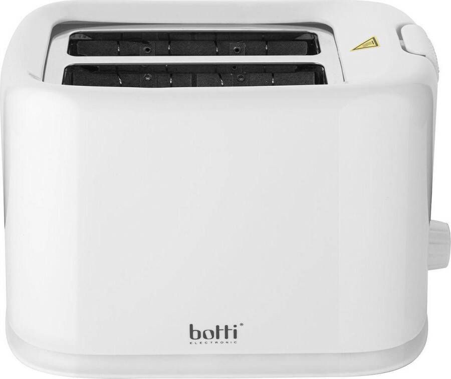 Botti Crosti broodrooster met 7 standen Toaster voor 2 sneetjes brood 800W Wit