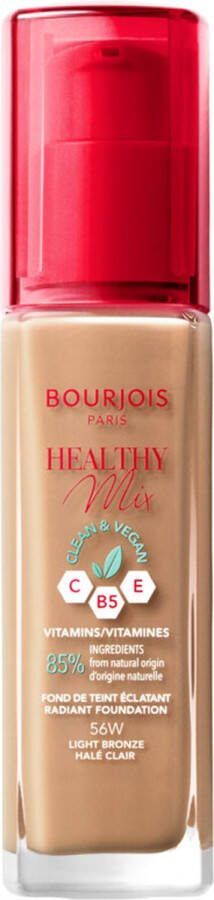 Bourjois 3x Paris Healthy Mix Clean Foundation 056 Light Bronze 30 ml