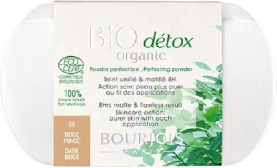 Bourjois Bio Détox Organic Perfecting Powder 55 Dark Beige 9 g organische gezichtspoeder make-up