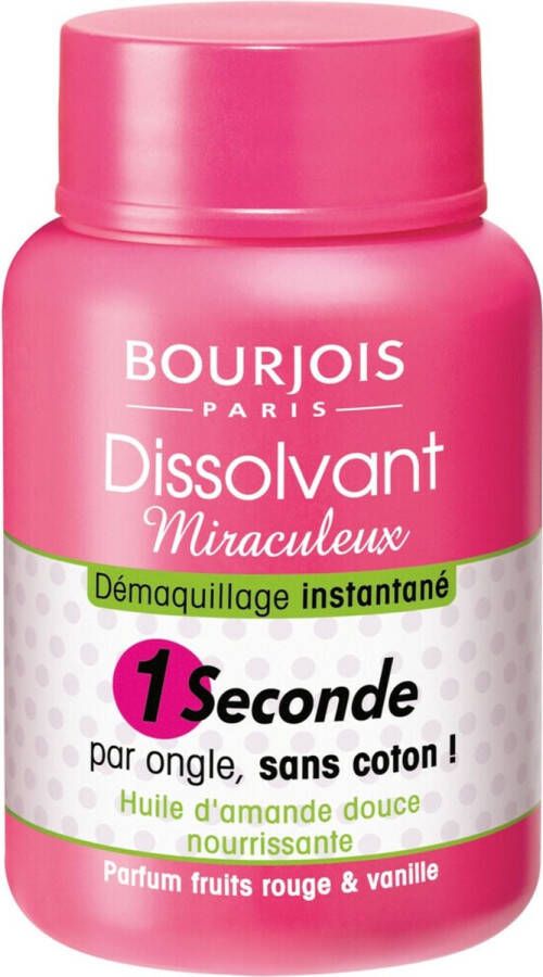 Bourjois Dissolvant 1 Seconde Magic Nail Nagellakremover 01 Transparant zonder Aceton 75 ml