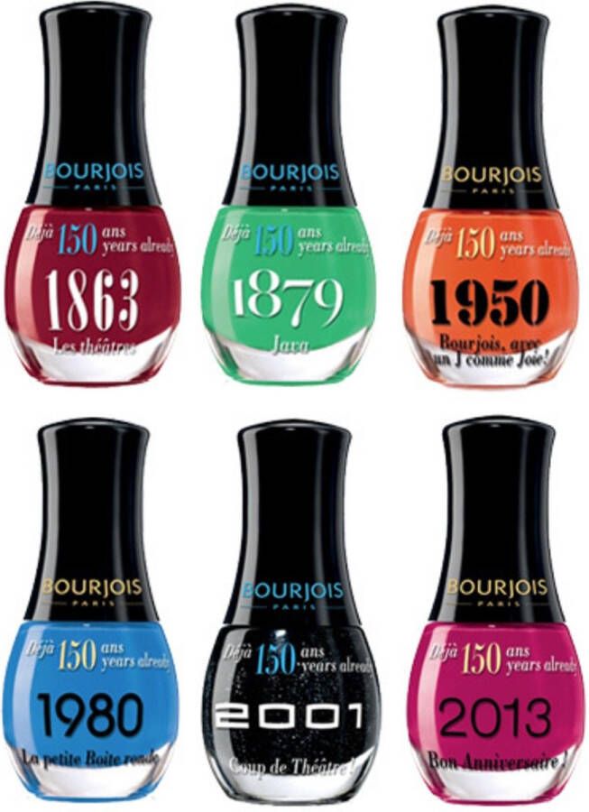 Bourjois Nagellak 6 stuks Mini Nagellak COLOR POP Collection 150 Years