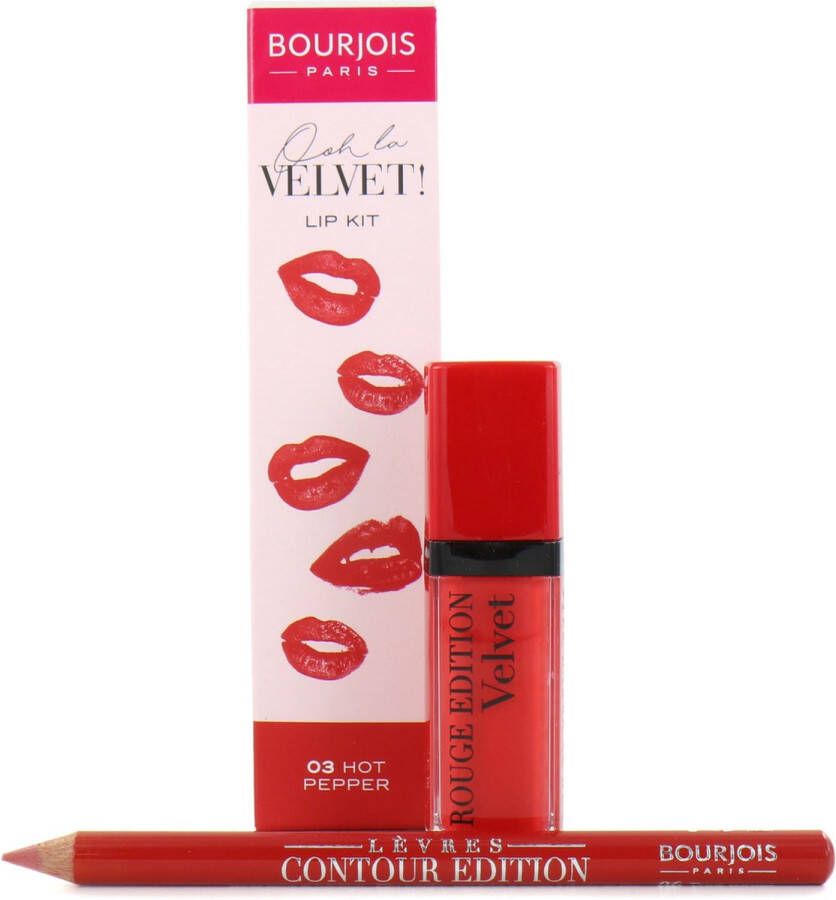 Bourjois Ooh La Velvet Lipstick & Lipliner 03 Hot Pepper