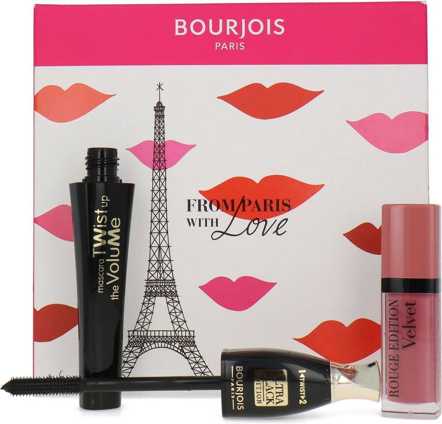 Bourjois SET Twist Up The Volume tusz do rzęs Ultra Black 8ml + Rouge Edition matowa pomadka do ust 010 7 7ml