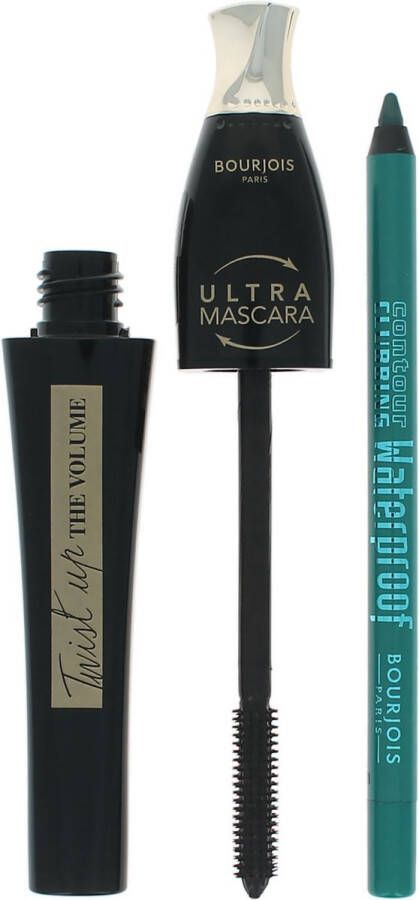 Bourjois Twist Up The Volume Mascara + Contour Clubbing Pencil Ultra Brown-Loving Green